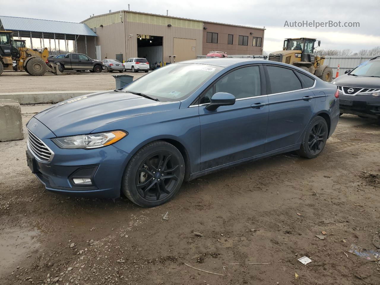 2019 Ford Fusion Se Синий vin: 3FA6P0HD3KR108327