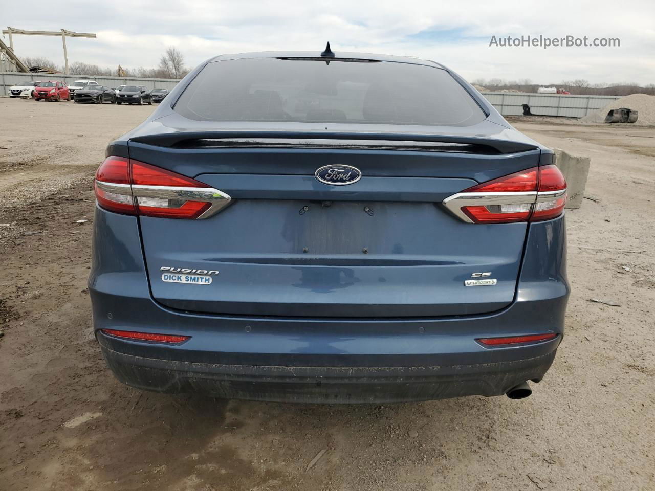 2019 Ford Fusion Se Blue vin: 3FA6P0HD3KR108327