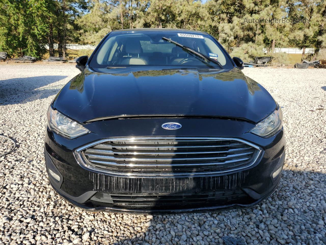 2019 Ford Fusion Se Черный vin: 3FA6P0HD3KR132546