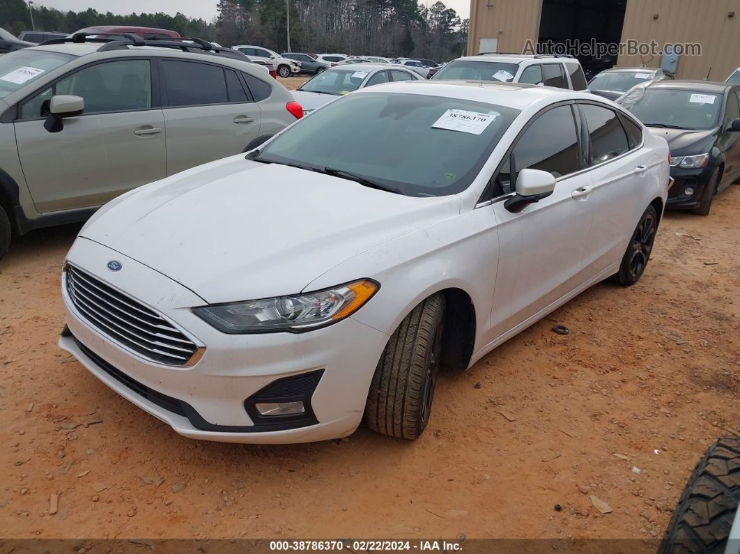 2019 Ford Fusion Se White vin: 3FA6P0HD3KR160542