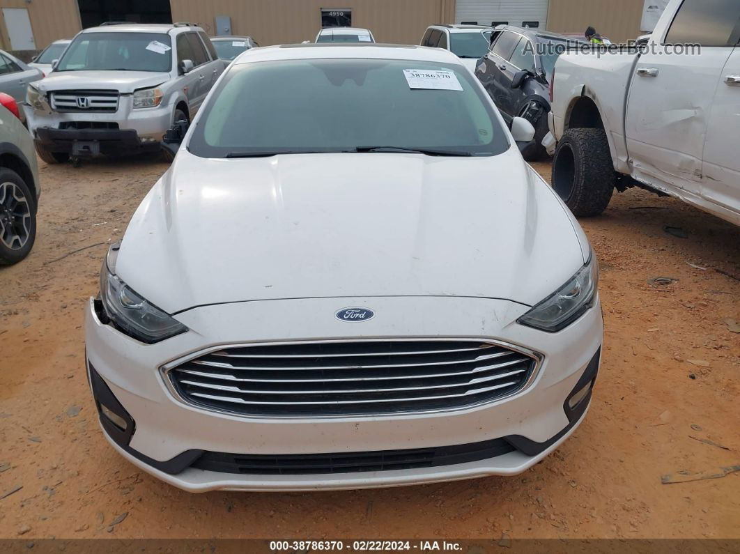 2019 Ford Fusion Se White vin: 3FA6P0HD3KR160542