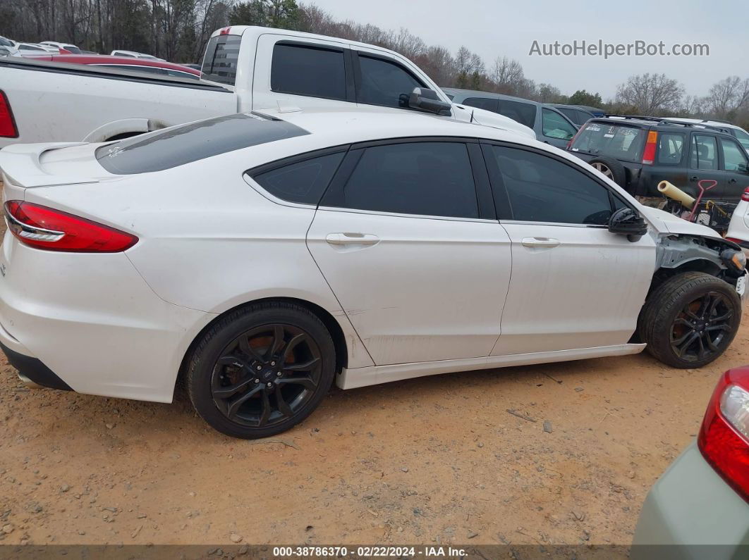 2019 Ford Fusion Se White vin: 3FA6P0HD3KR160542