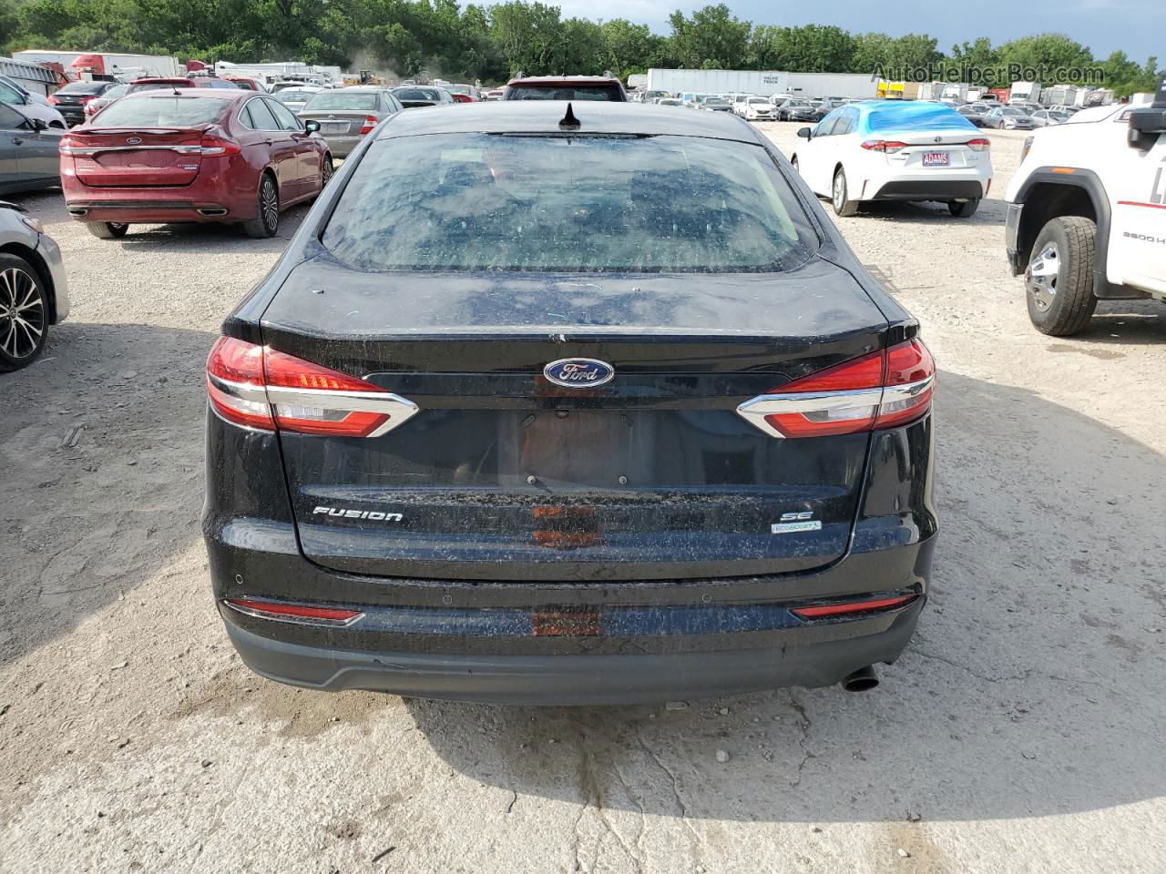 2019 Ford Fusion Se Черный vin: 3FA6P0HD3KR165840