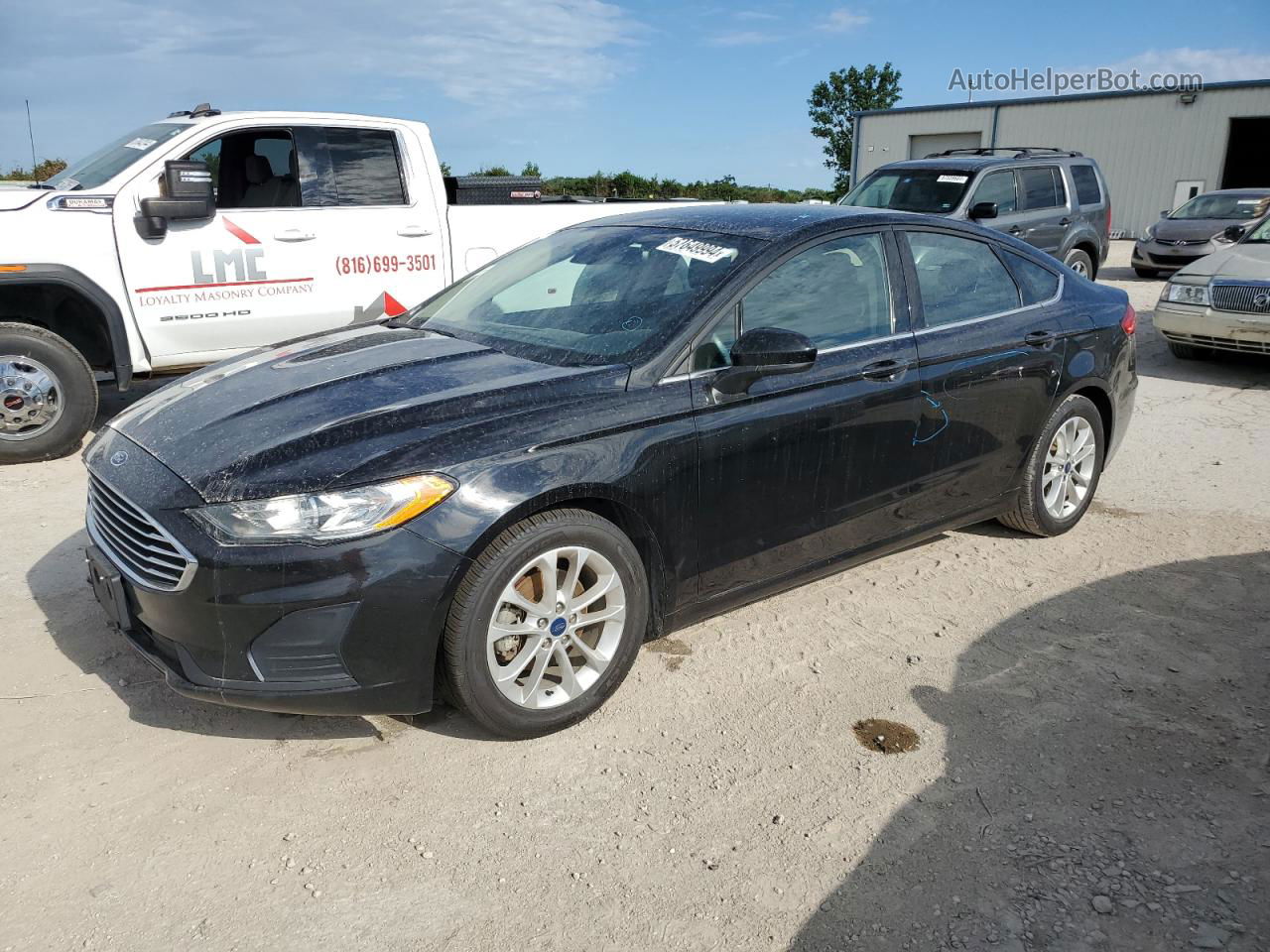 2019 Ford Fusion Se Черный vin: 3FA6P0HD3KR165840