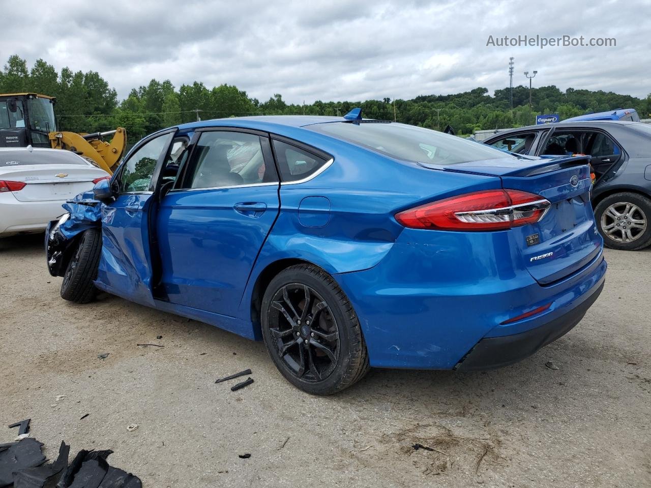 2019 Ford Fusion Se Blue vin: 3FA6P0HD3KR231142