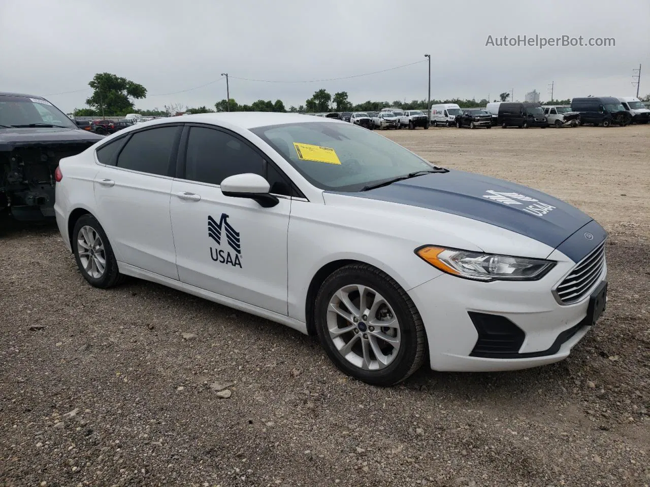 2019 Ford Fusion Se White vin: 3FA6P0HD3KR238964