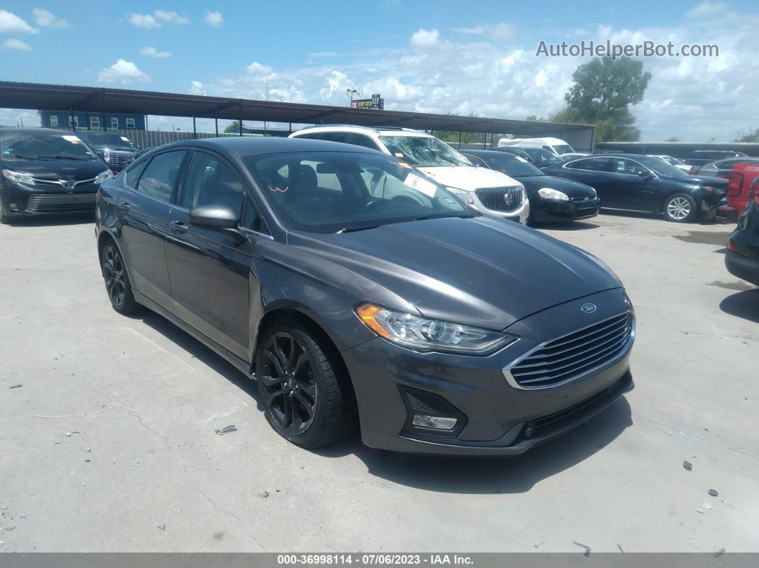 2019 Ford Fusion Se Gray vin: 3FA6P0HD3KR239564