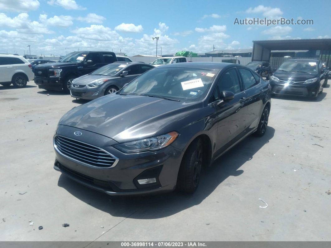 2019 Ford Fusion Se Gray vin: 3FA6P0HD3KR239564