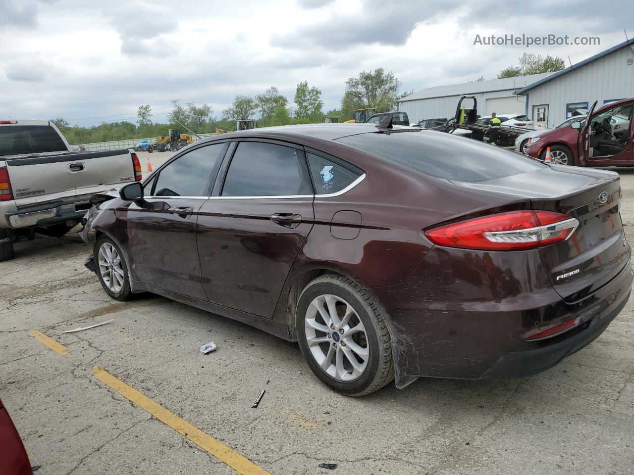 2019 Ford Fusion Se Burgundy vin: 3FA6P0HD3KR251567