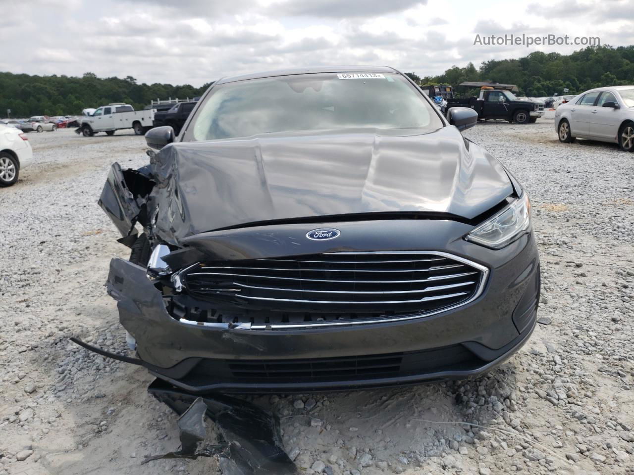 2019 Ford Fusion Se Gray vin: 3FA6P0HD3KR285556