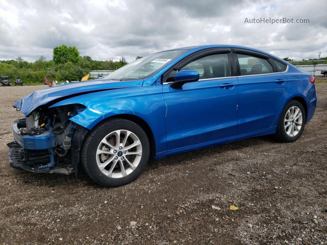 2020 Ford Fusion Se Blue vin: 3FA6P0HD3LR123766