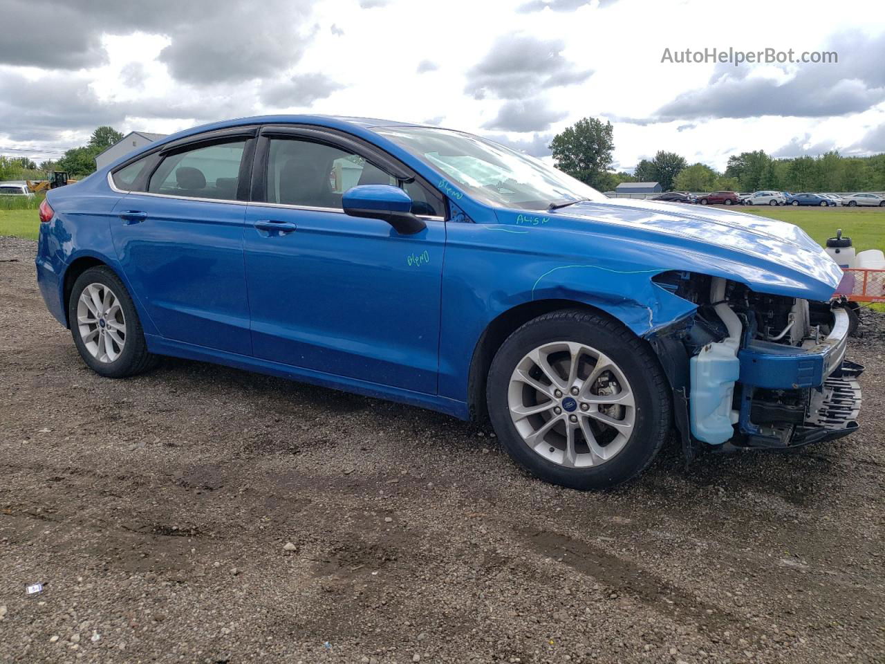 2020 Ford Fusion Se Blue vin: 3FA6P0HD3LR123766