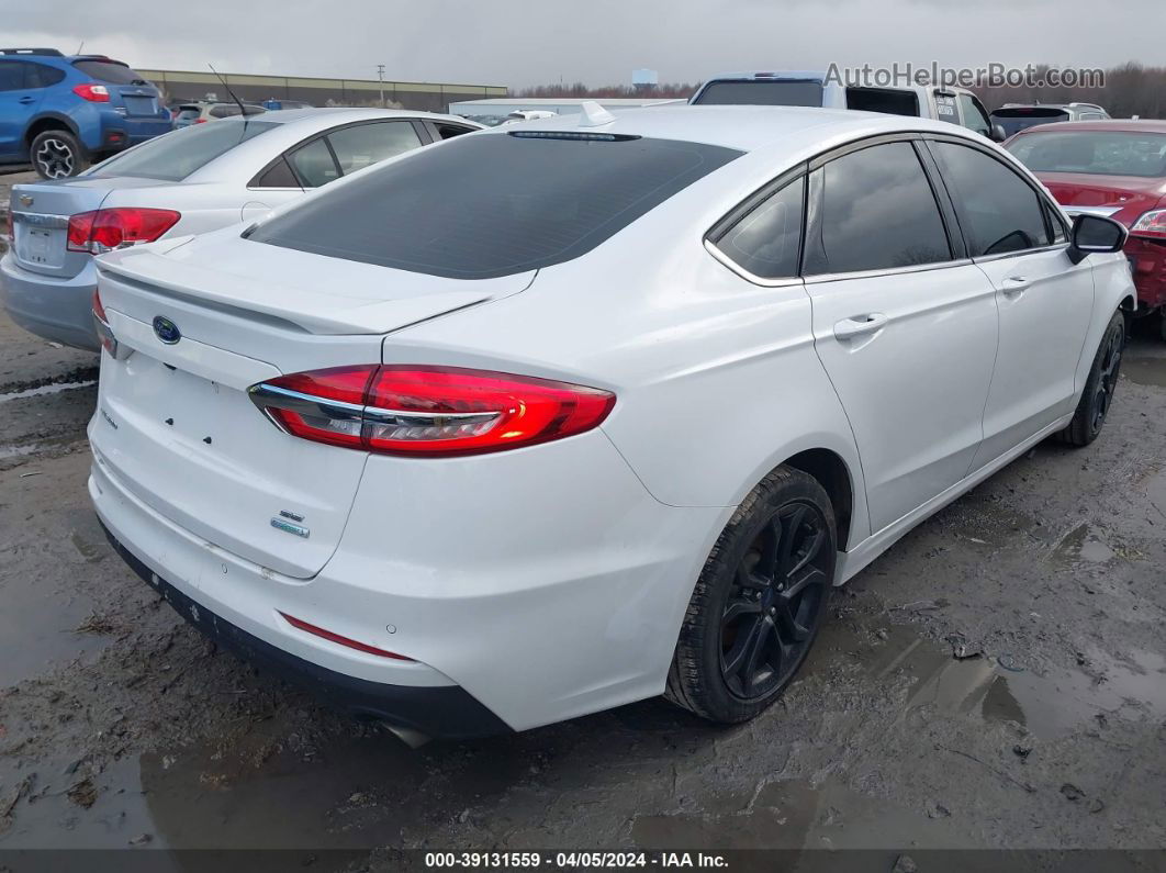 2020 Ford Fusion Se White vin: 3FA6P0HD3LR132273