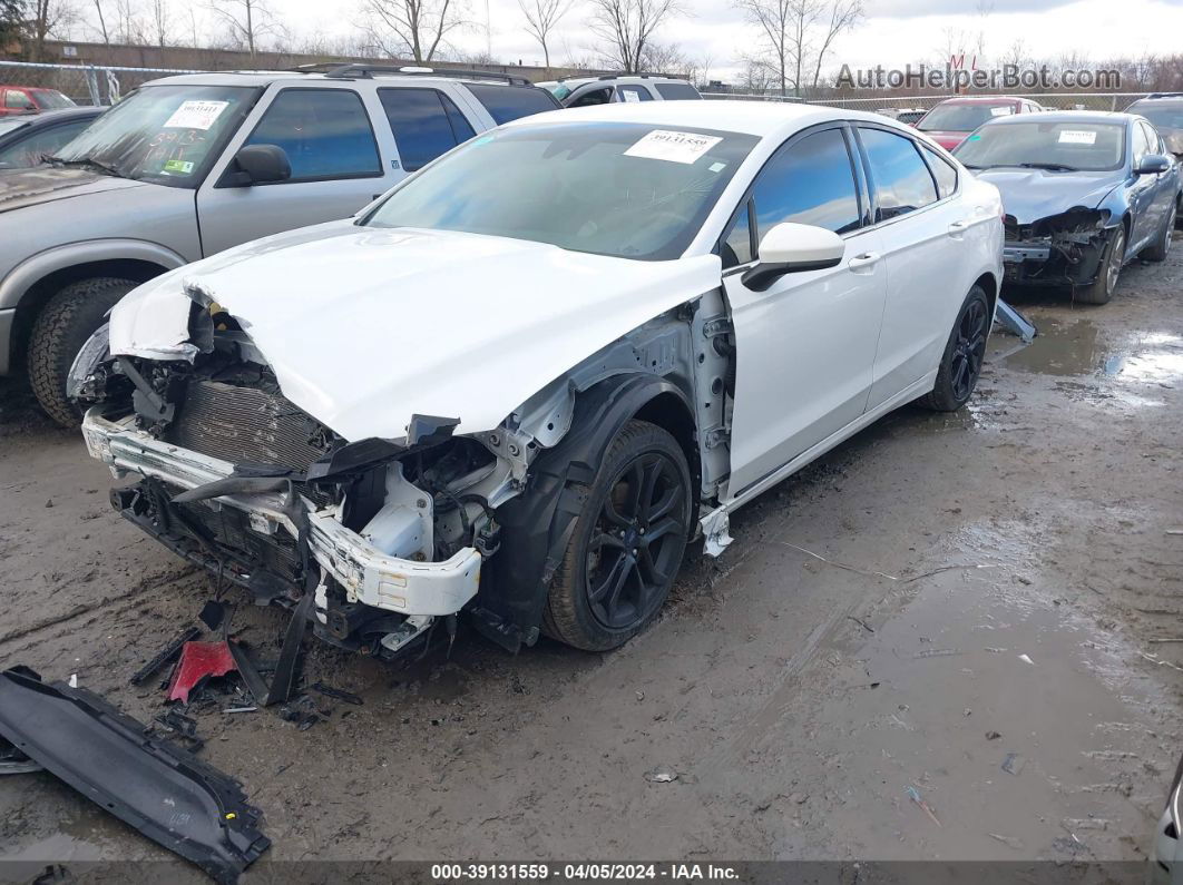 2020 Ford Fusion Se White vin: 3FA6P0HD3LR132273