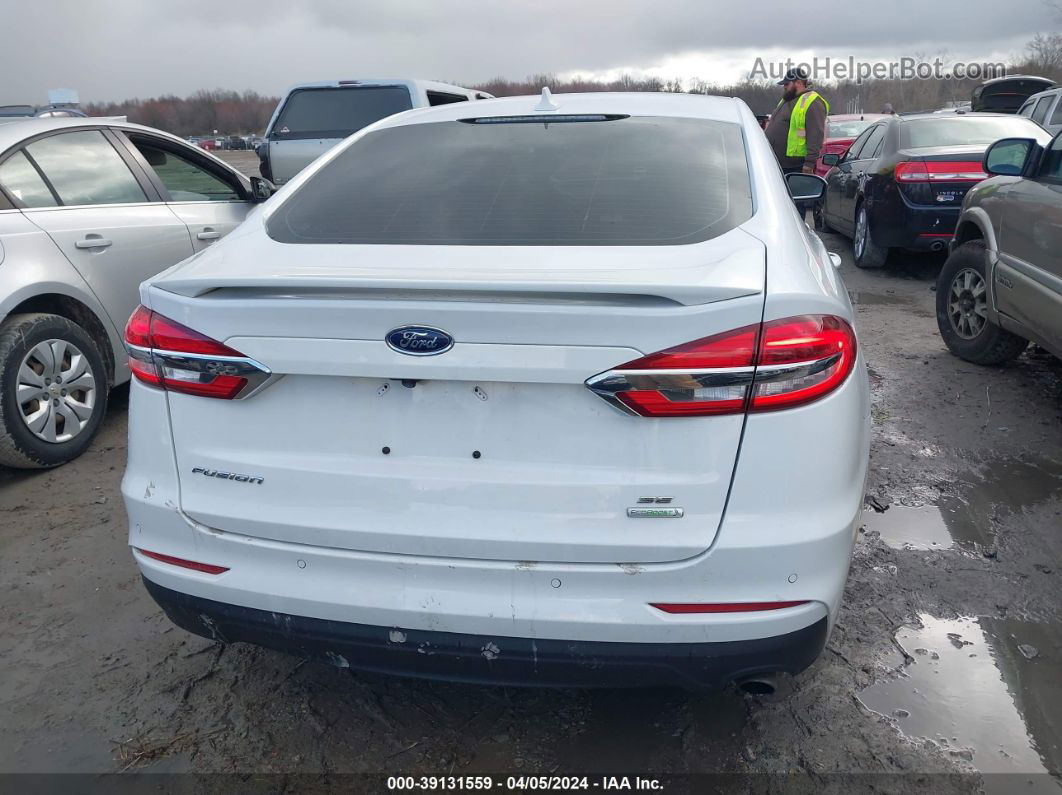 2020 Ford Fusion Se White vin: 3FA6P0HD3LR132273