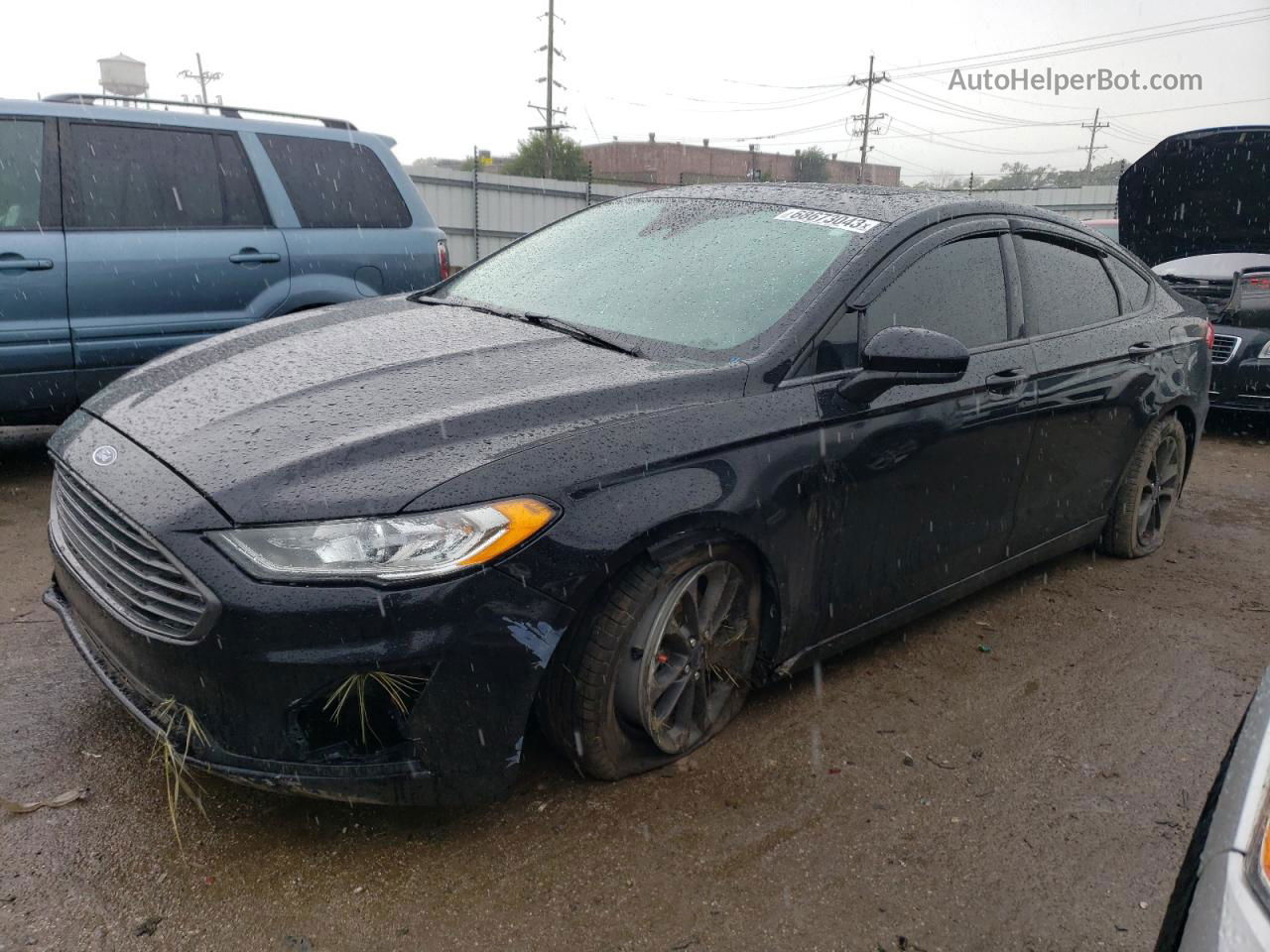 2020 Ford Fusion Se Black vin: 3FA6P0HD3LR144407