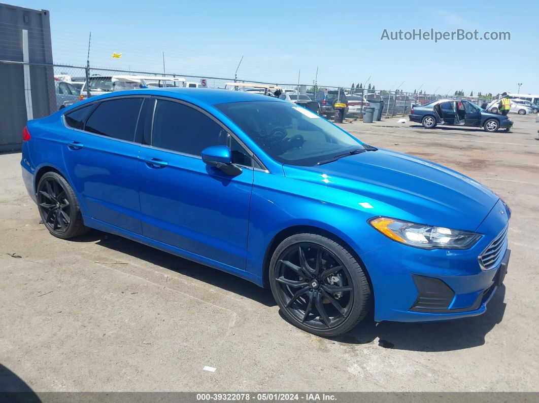 2020 Ford Fusion Se Blue vin: 3FA6P0HD3LR149526