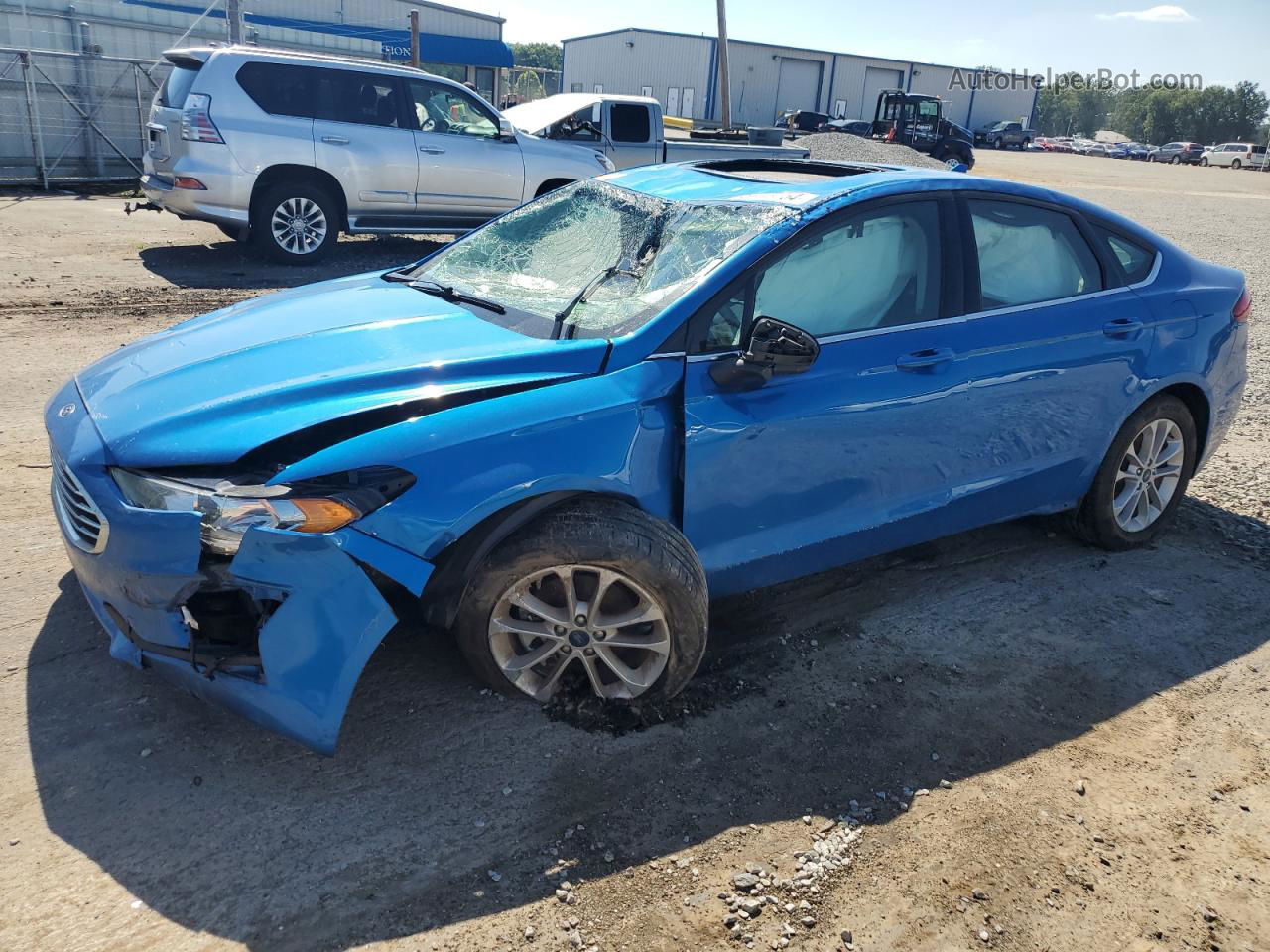 2020 Ford Fusion Se Blue vin: 3FA6P0HD3LR150711