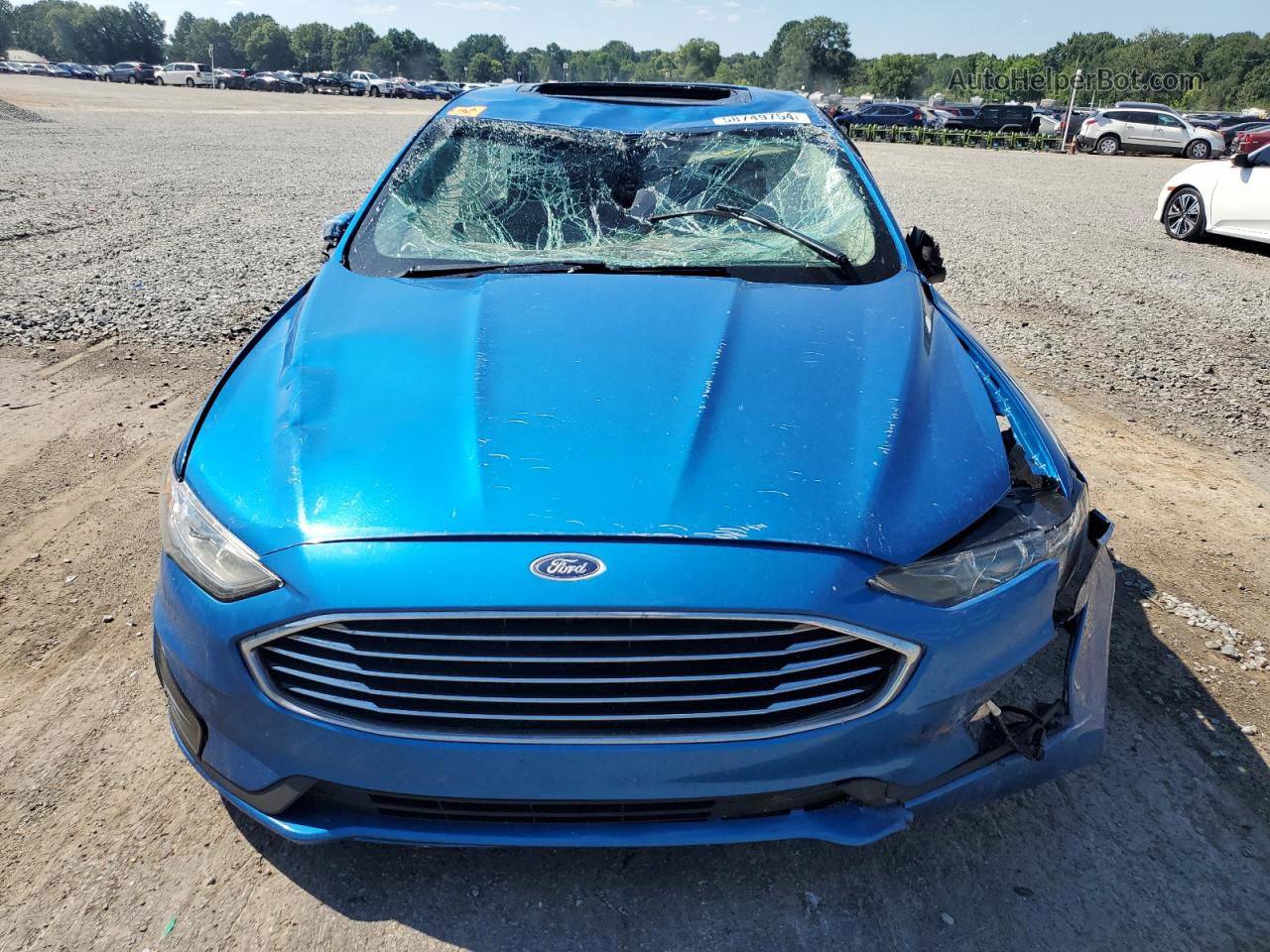 2020 Ford Fusion Se Blue vin: 3FA6P0HD3LR150711