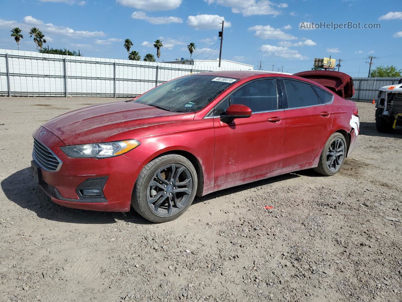 2020 Ford Fusion Se Red vin: 3FA6P0HD3LR169467