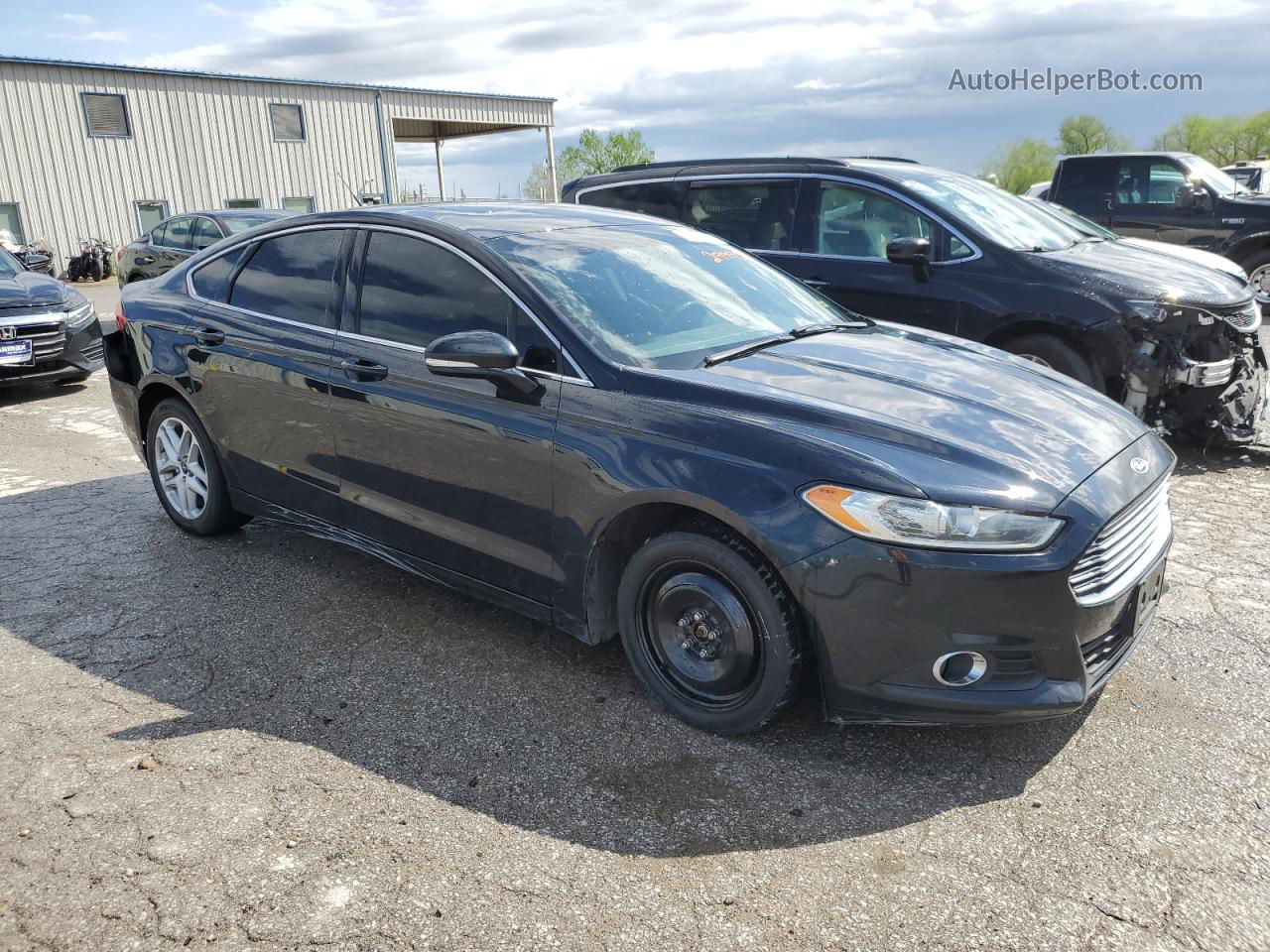 2014 Ford Fusion Se Black vin: 3FA6P0HD4ER299924