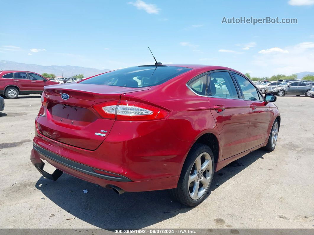 2014 Ford Fusion Se Red vin: 3FA6P0HD4ER334963