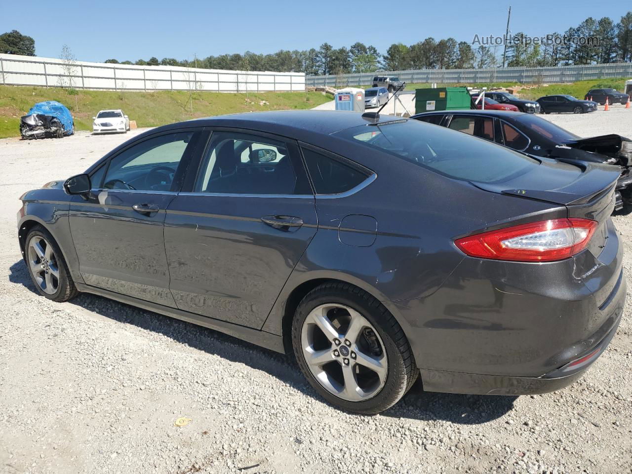 2015 Ford Fusion Se Gray vin: 3FA6P0HD4FR109377