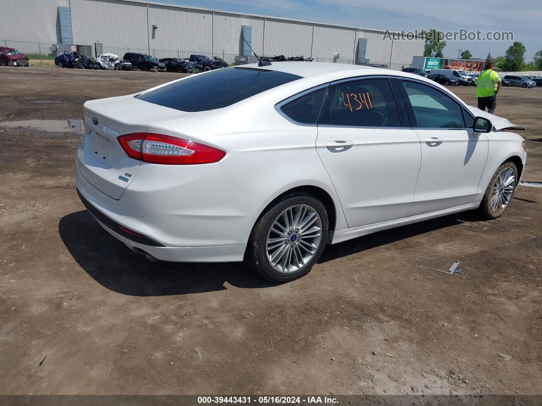 2015 Ford Fusion Se White vin: 3FA6P0HD4FR291467