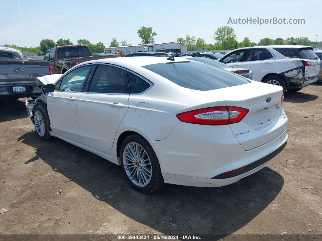 2015 Ford Fusion Se White vin: 3FA6P0HD4FR291467