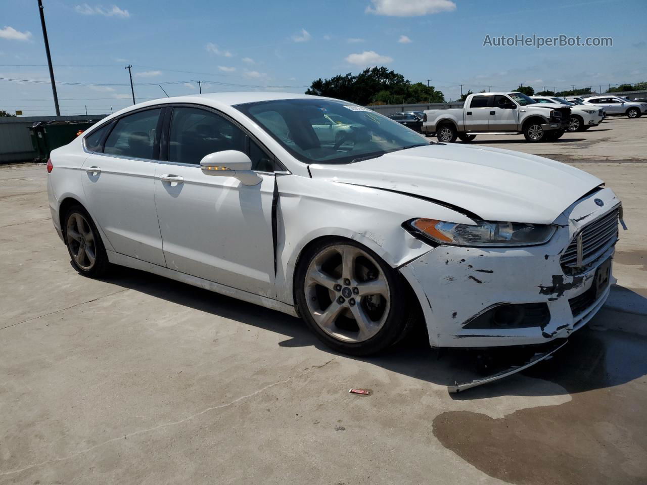 2016 Ford Fusion Se White vin: 3FA6P0HD4GR113835