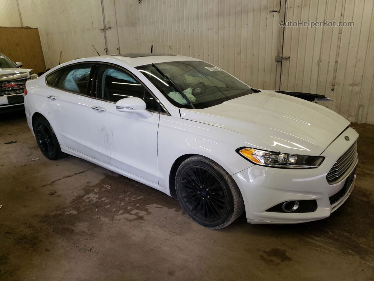 2016 Ford Fusion Se White vin: 3FA6P0HD4GR215202