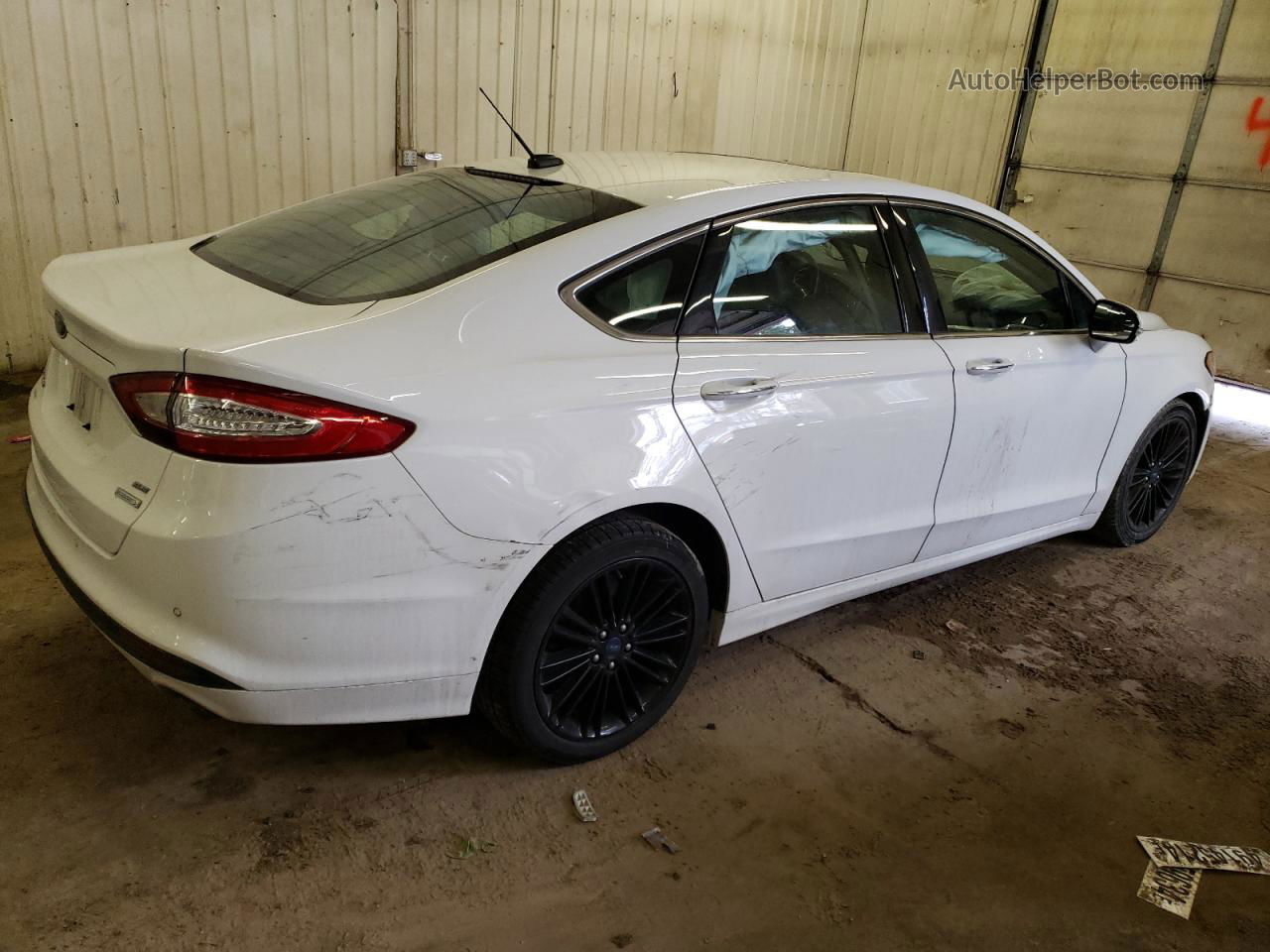 2016 Ford Fusion Se White vin: 3FA6P0HD4GR215202