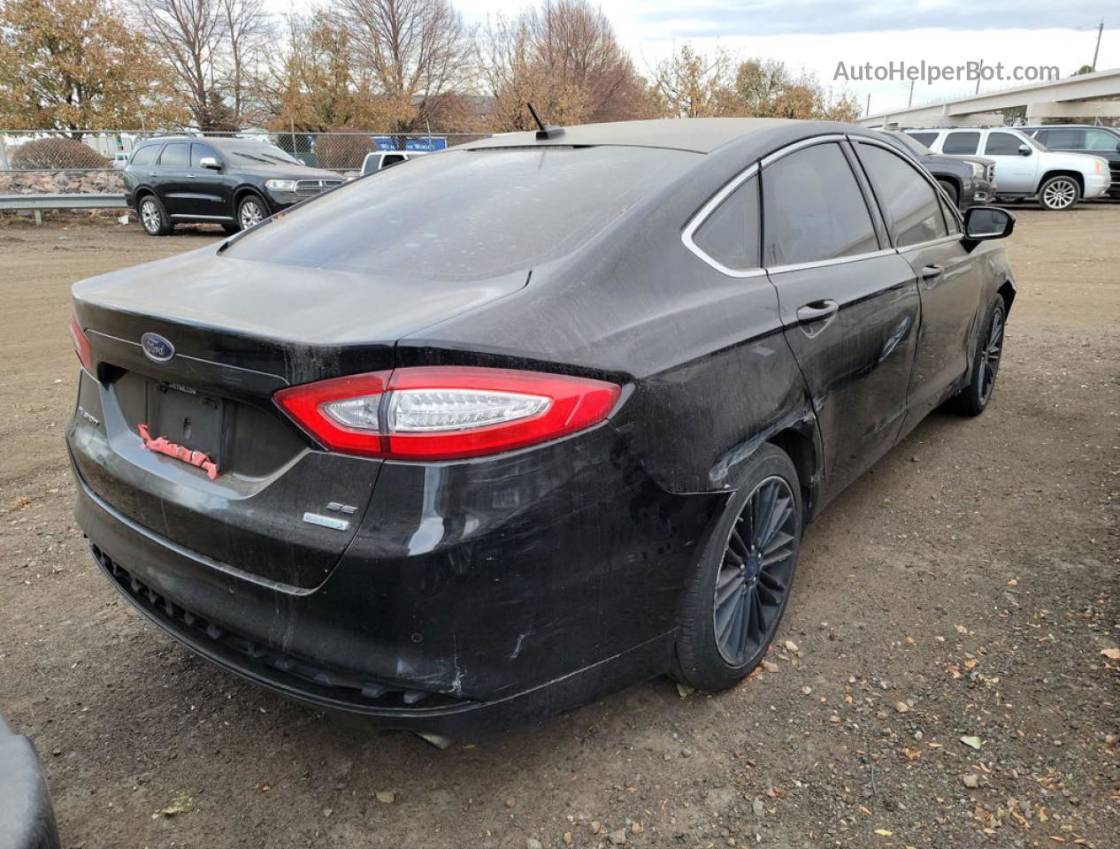 2016 Ford Fusion Se Black vin: 3FA6P0HD4GR327899