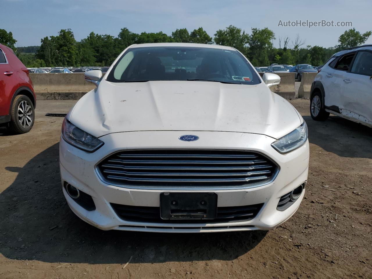 2016 Ford Fusion Se White vin: 3FA6P0HD4GR393482