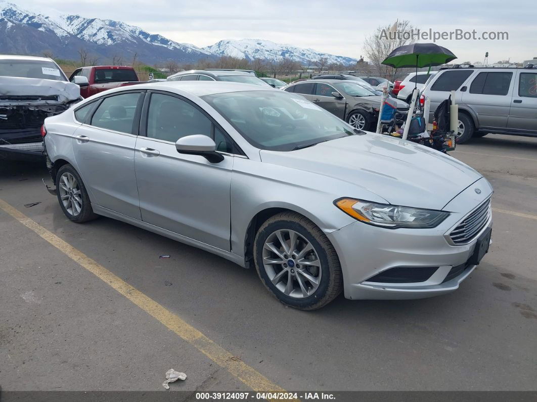 2017 Ford Fusion Se Silver vin: 3FA6P0HD4HR294405