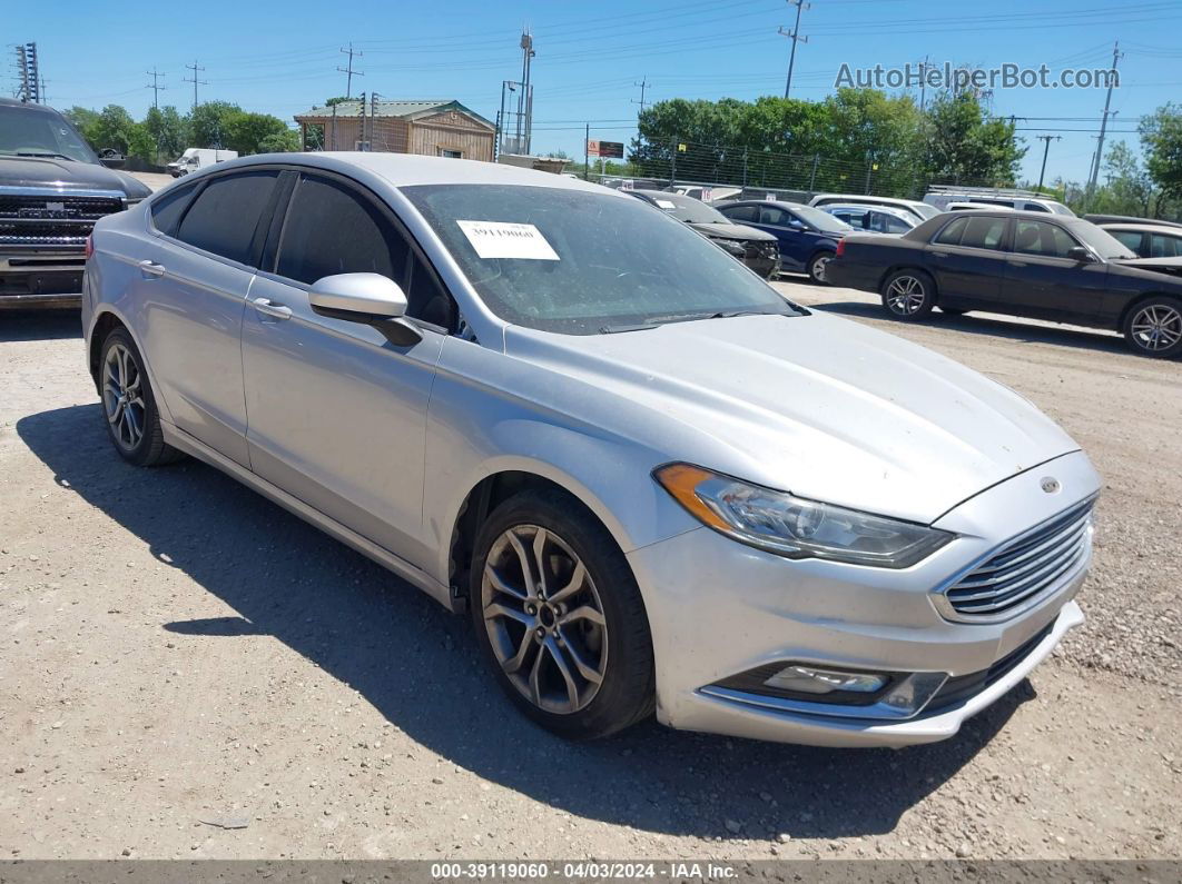 2017 Ford Fusion Se Silver vin: 3FA6P0HD4HR312000