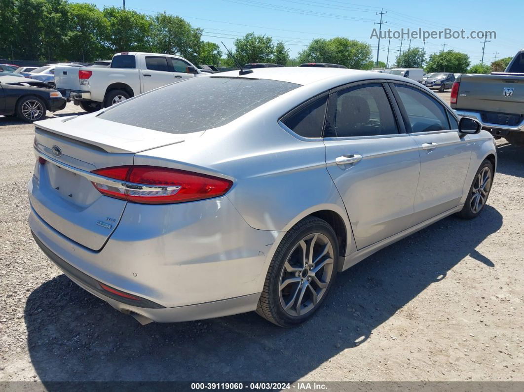 2017 Ford Fusion Se Silver vin: 3FA6P0HD4HR312000