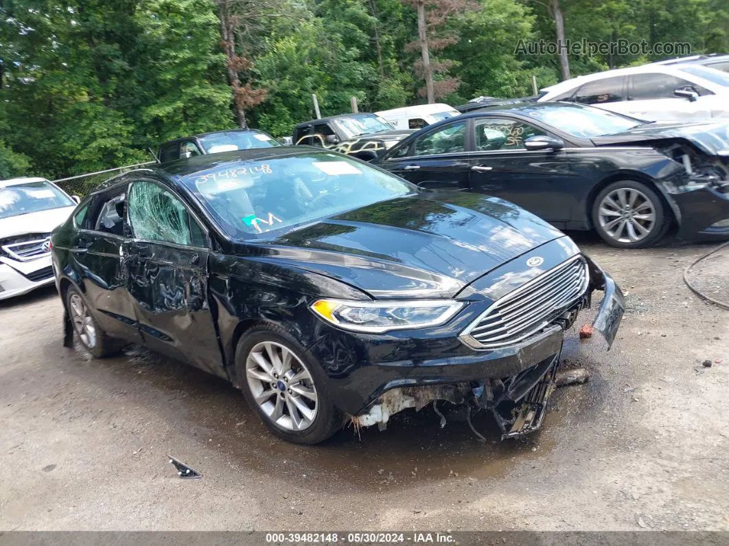 2017 Ford Fusion Se Черный vin: 3FA6P0HD4HR340198