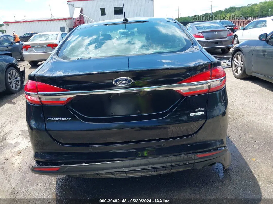 2017 Ford Fusion Se Черный vin: 3FA6P0HD4HR340198