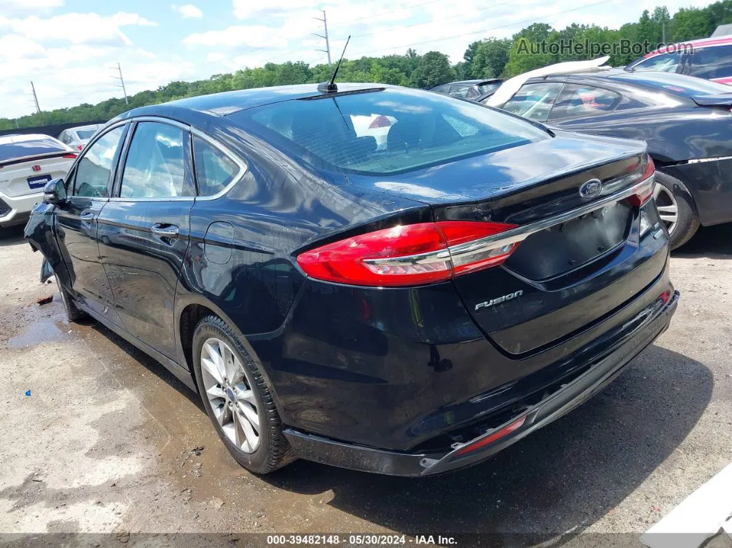 2017 Ford Fusion Se Черный vin: 3FA6P0HD4HR340198