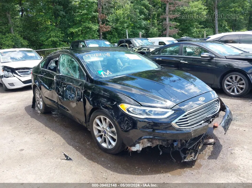 2017 Ford Fusion Se Черный vin: 3FA6P0HD4HR340198