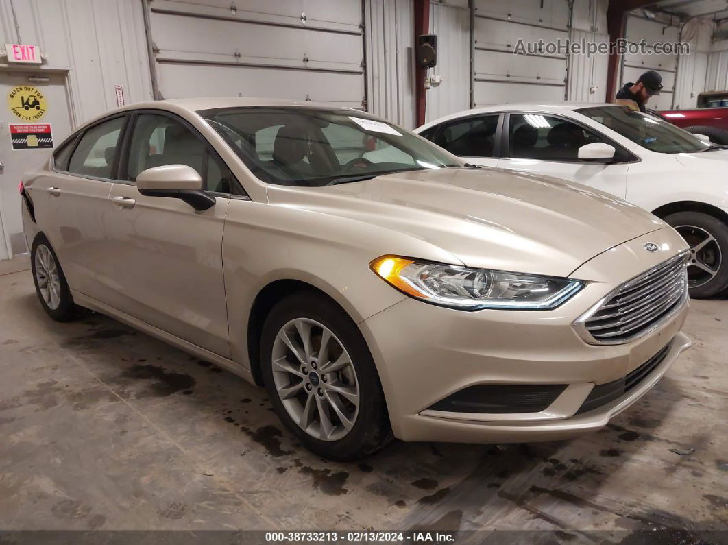 2017 Ford Fusion Se Beige vin: 3FA6P0HD4HR365943