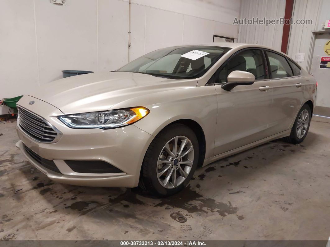 2017 Ford Fusion Se Beige vin: 3FA6P0HD4HR365943