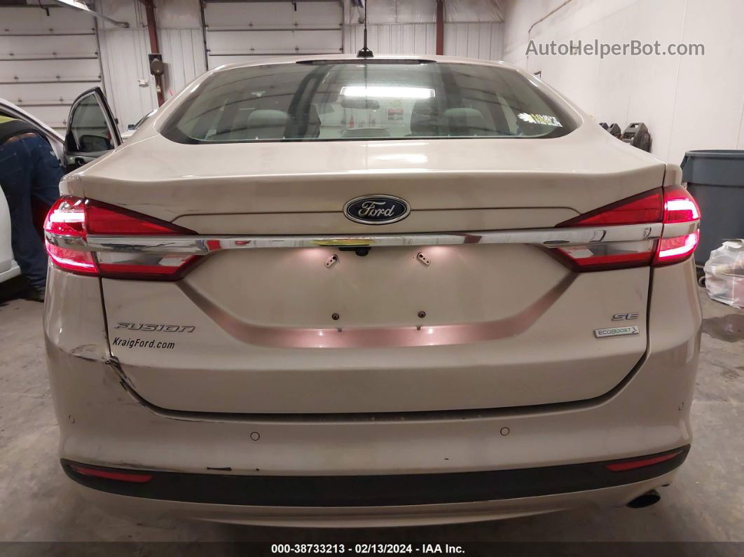 2017 Ford Fusion Se Beige vin: 3FA6P0HD4HR365943