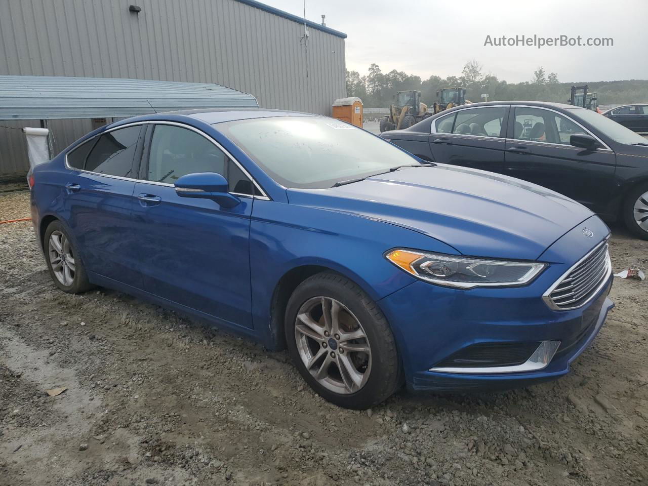 2018 Ford Fusion Se Blue vin: 3FA6P0HD4JR104172