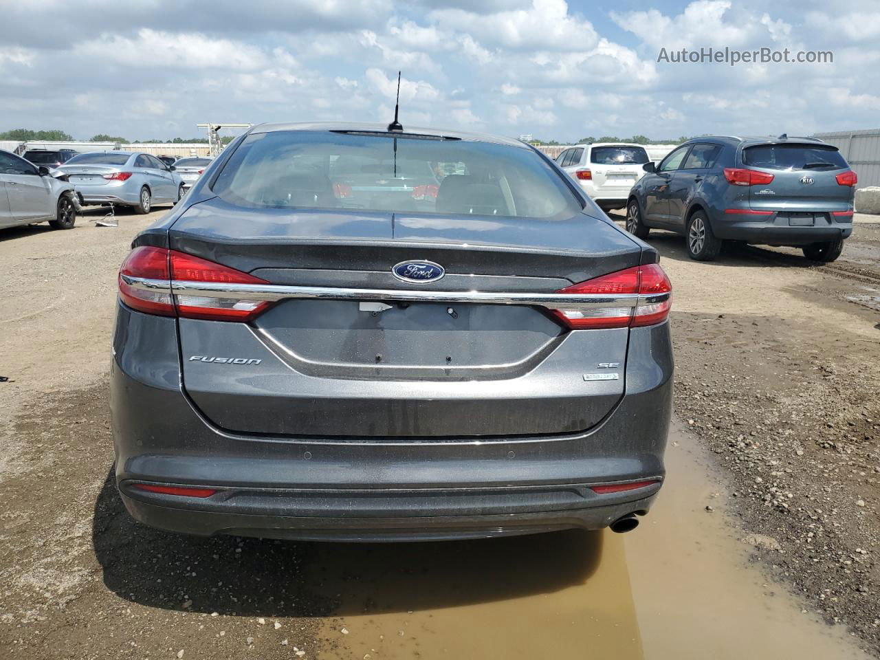 2018 Ford Fusion Se Gray vin: 3FA6P0HD4JR135504