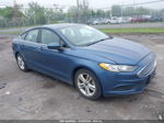 2018 Ford Fusion Se Синий vin: 3FA6P0HD4JR195914