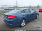 2018 Ford Fusion Se Blue vin: 3FA6P0HD4JR195914