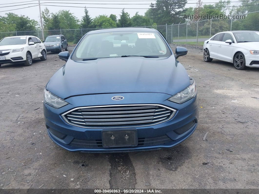 2018 Ford Fusion Se Blue vin: 3FA6P0HD4JR195914