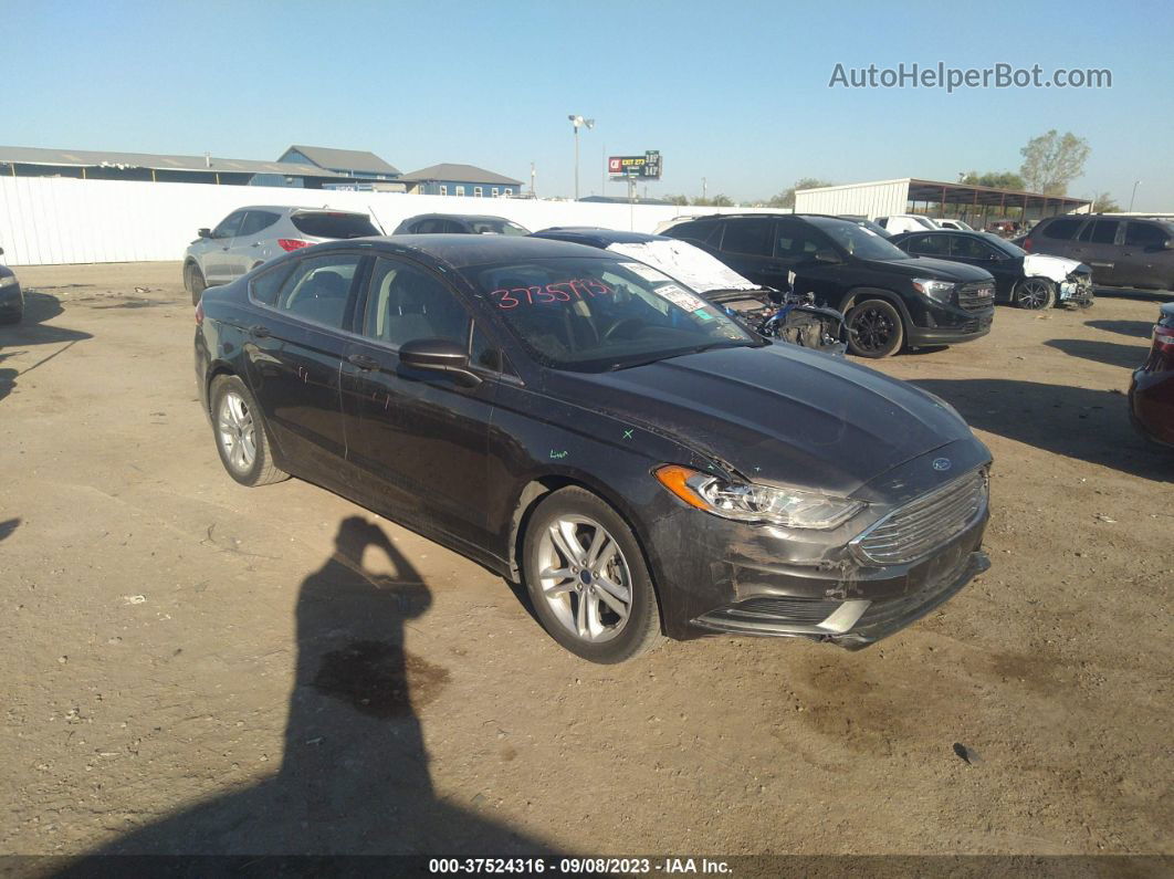 2018 Ford Fusion Se Gray vin: 3FA6P0HD4JR203073